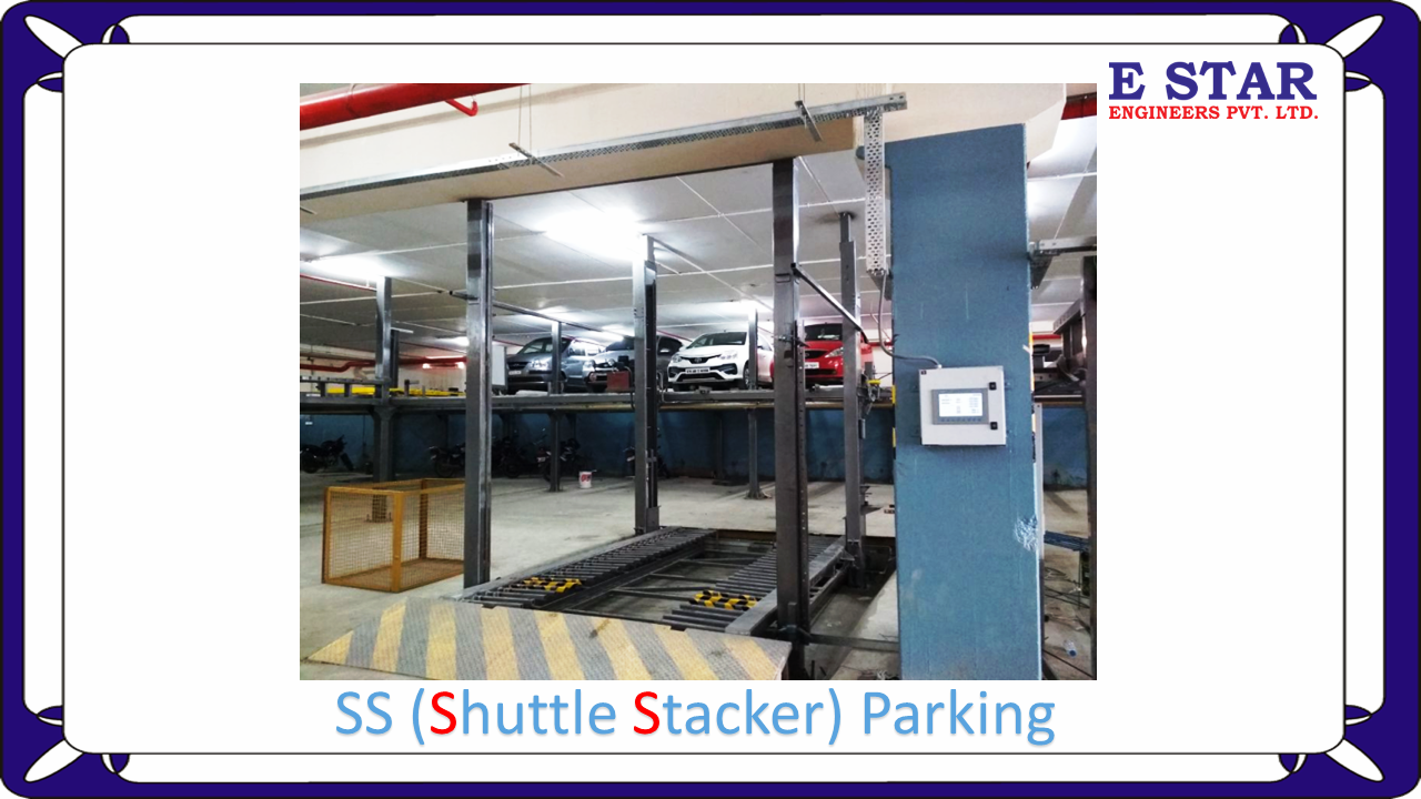 1+1 2 post Hydraulic Operated  Dependent Stack Parking